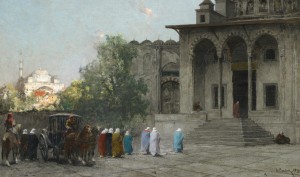 Entering mosque